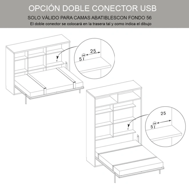 Cama abatible Zugon 218