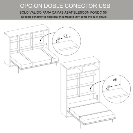 Cama abatible Zugon 238
