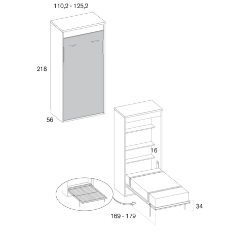 Cama abatible Zugon 218