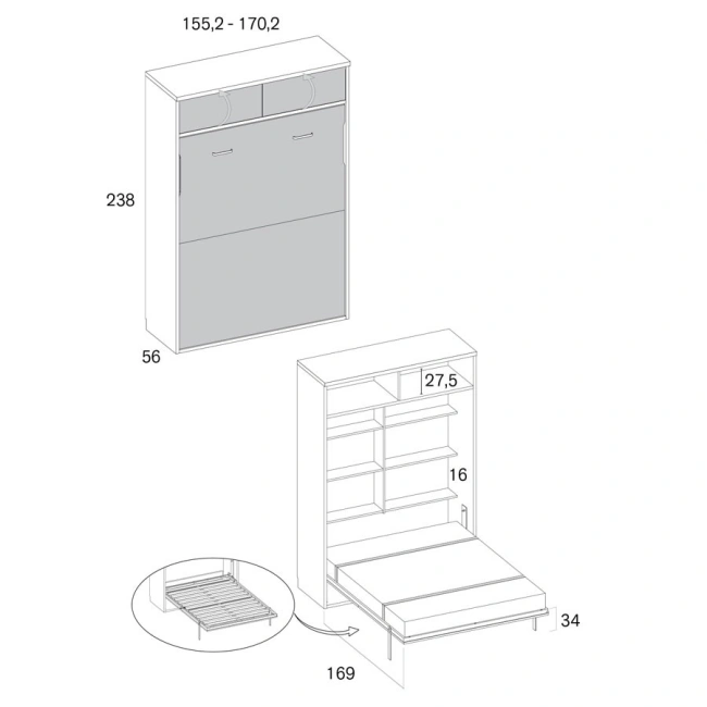 Cama abatible Nurin 238