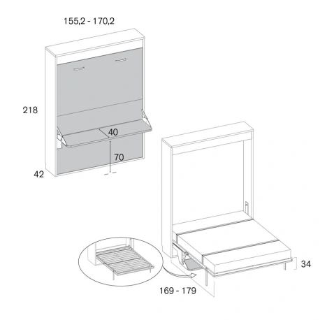 Cama abatible Burdain 218