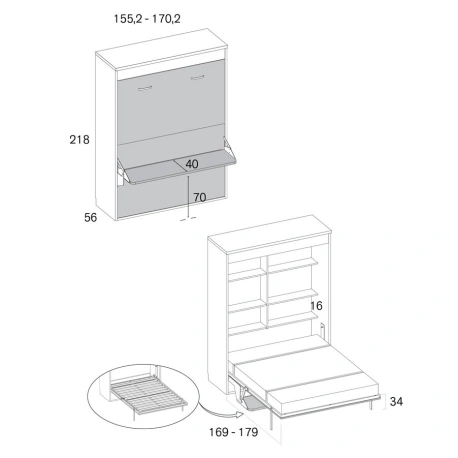 Cama abatible Burdain 218