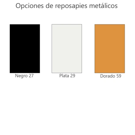 Opciones de pie metálico