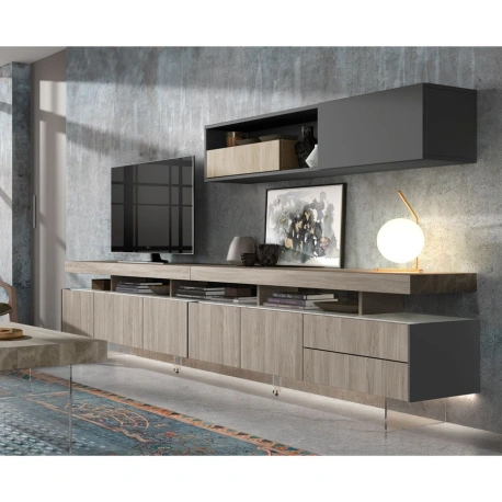 Mueble salón moderno con paneles traseros New Royal 20