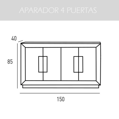 Aparador 4 puertas