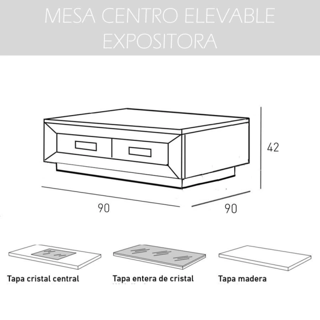 Mesa de centro elevable Cloe Vigo