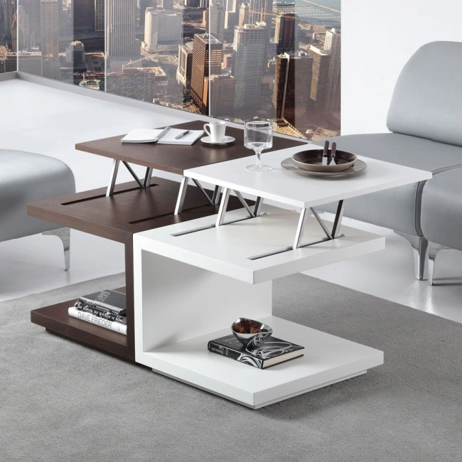 Mesa de centro elevable con ruedas Tajo